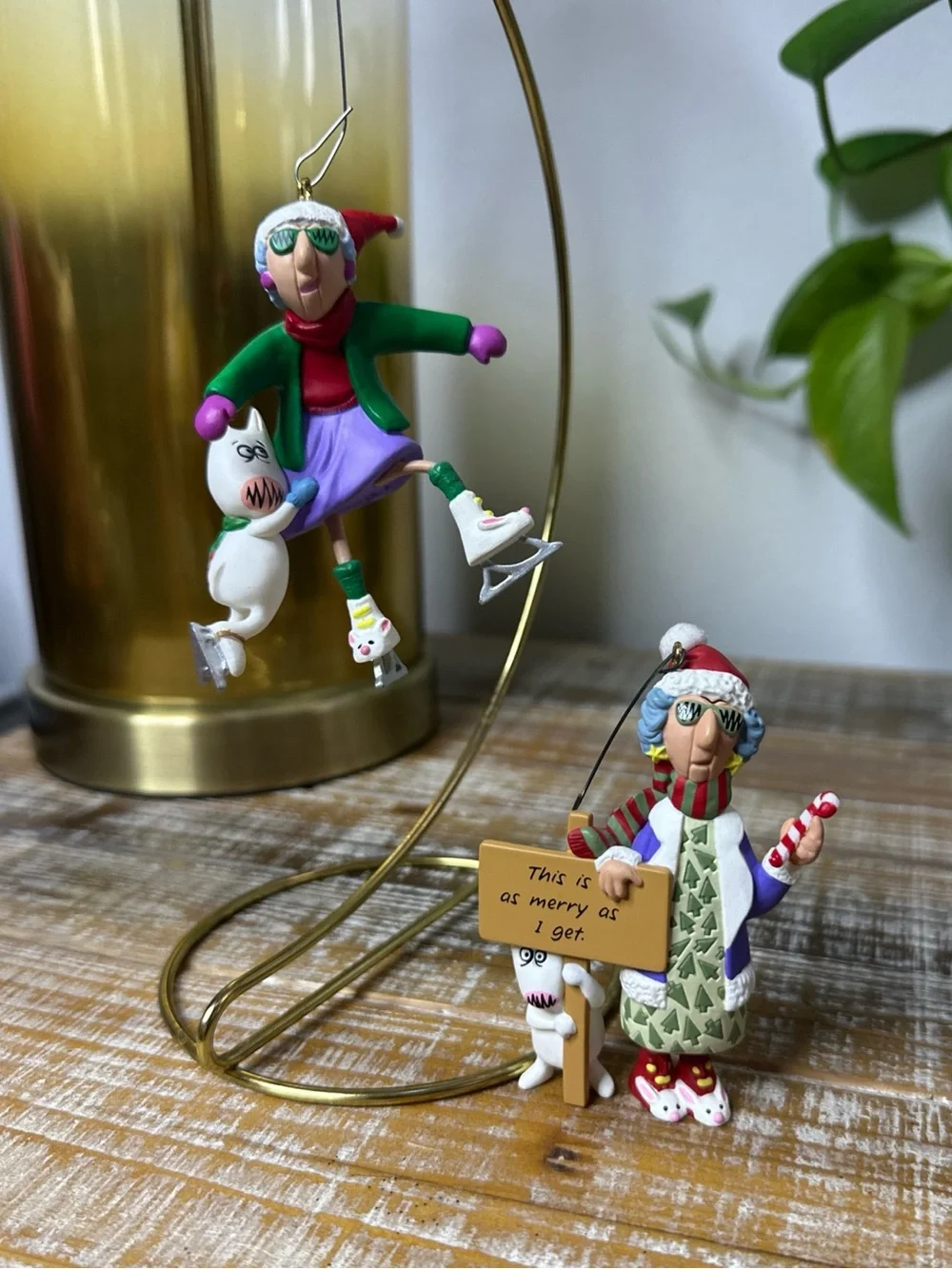 1999 On Thin Ice Hallmark Ornament Maxine, 1996 This Is As Merry As I Get